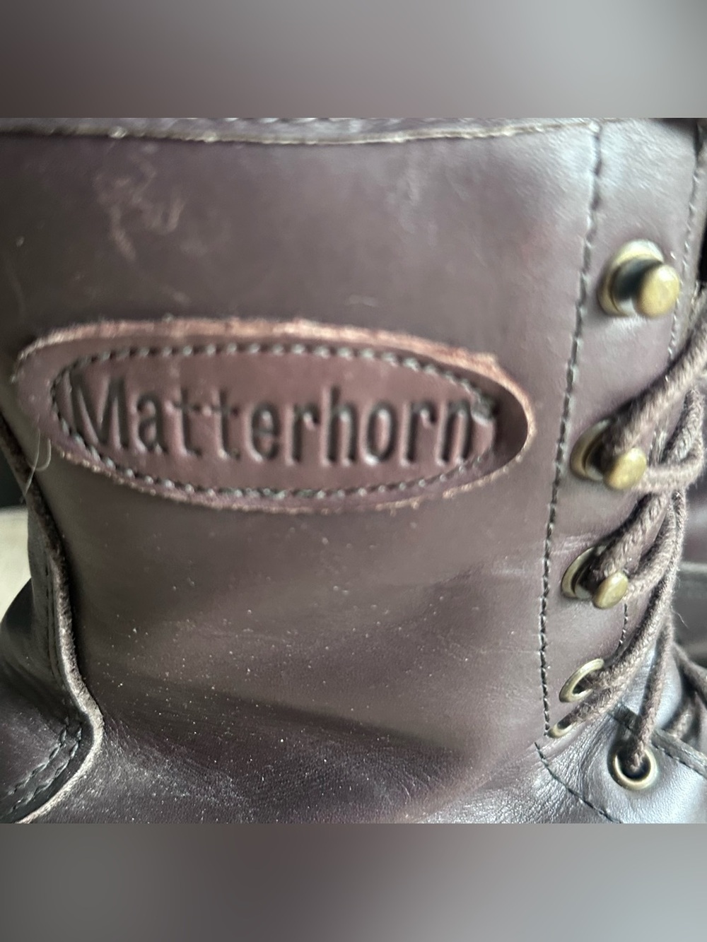 Matterhorn Brown Leather Work Boots Men’s Size‎ 9 1/2 - Picture 2 of 6